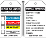 RTK PPE secondary container vinyl safety tag label