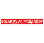.75x6 Solar PV AC From Roof V-560 Decal Solar Labels