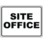 Site office aluminum sign for construction and work sites