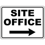 Site office right arrow directional sign for construction sites