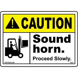 Caution Sound Horn. Proceed Slowly.