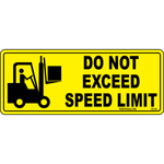 Do not exceed speed limit vinyl safety label