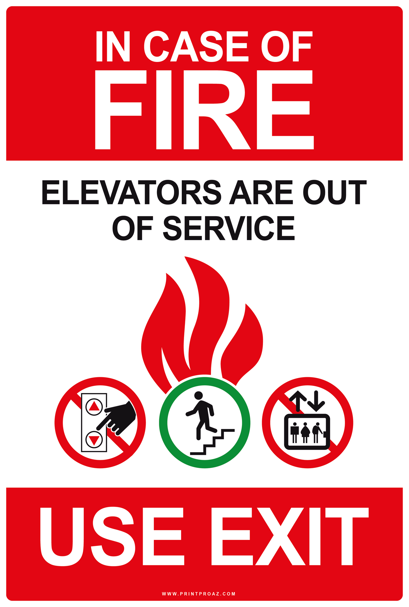 In Case of Fire Elevators Are Out Of Service, Vinyl