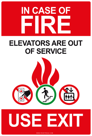 In Case of Fire Elevators Are Out Of Service, Vinyl