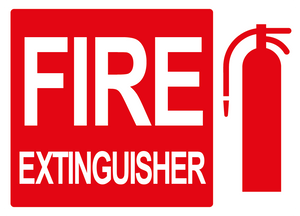 Fire Extinguisher Signs, Vinyl