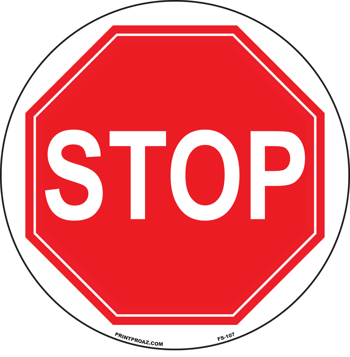 Stop anti-slip floor safety sign for warehouse