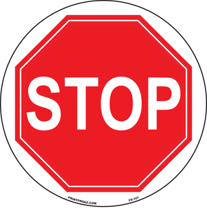 Stop anti-slip floor safety sign for warehouse