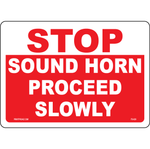 Stop Sound Horn Proceed Slowly