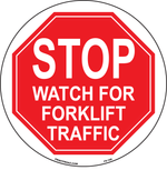 Stop watch for forklift traffic anti-slip floor sign
