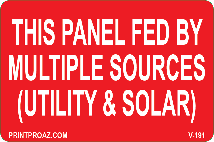 3x2 This Panel Fed by Multiple Sources, Vinyl Decal, V-191