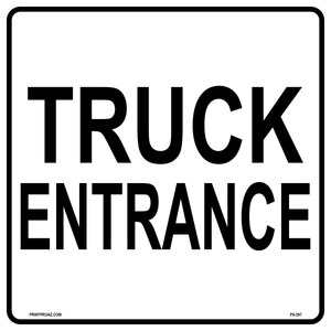 Truck Entrance Sign, Aluminum, PS-297