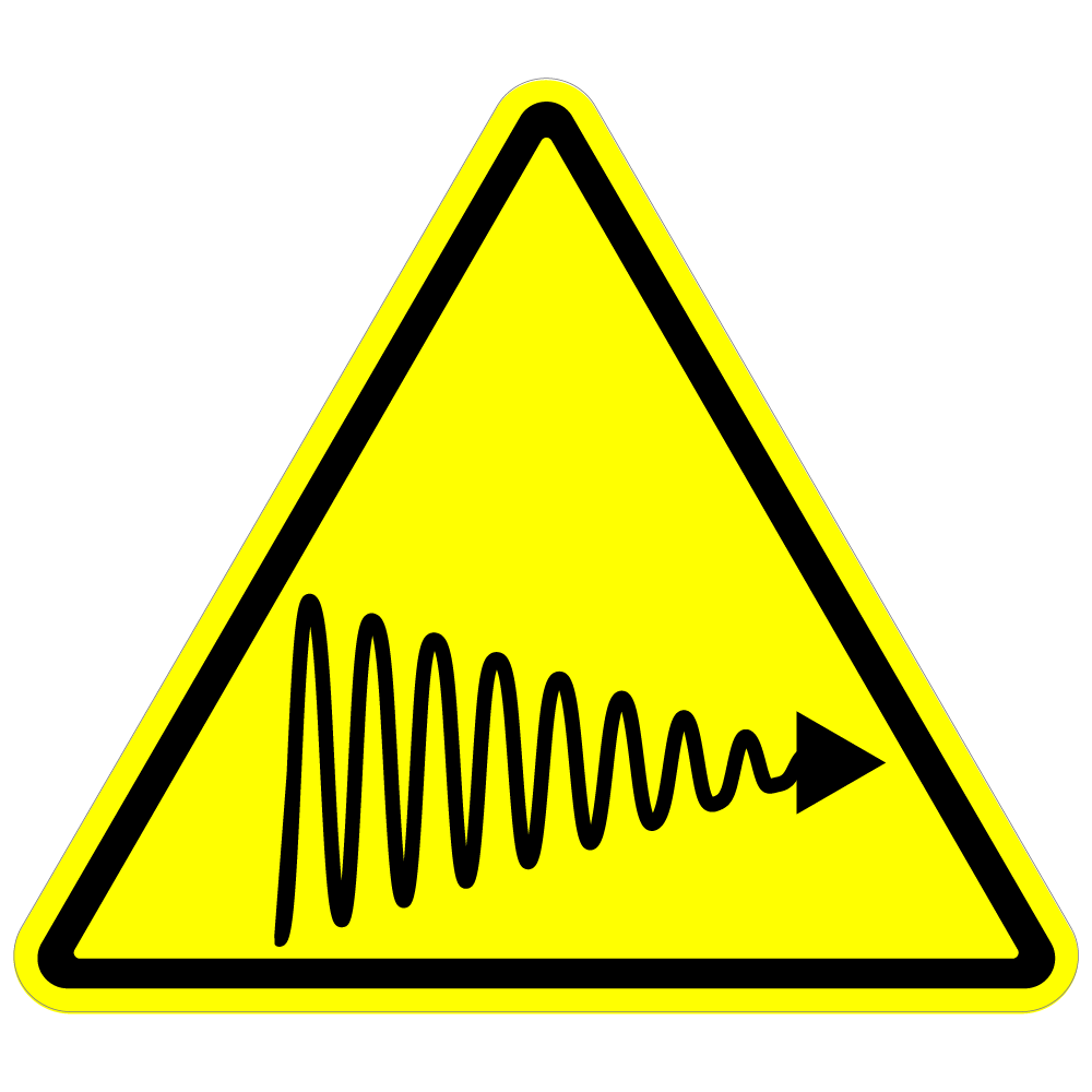 Ultraviolet UV light hazard warning safety label