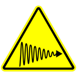 Ultraviolet UV light hazard warning safety label