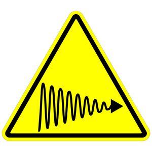 Ultraviolet UV light hazard warning safety label