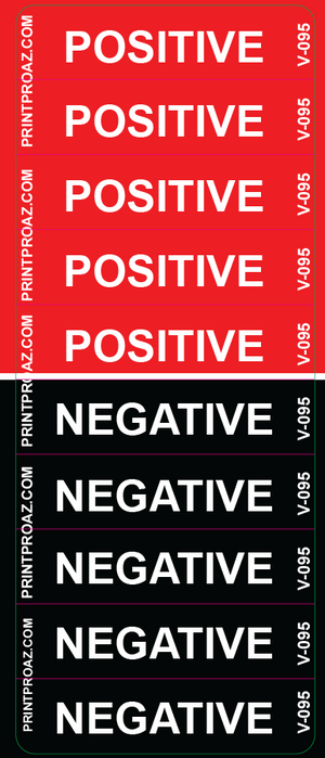 .5x2x10 Positive and Negative Strips Vinyl V-095 Decal