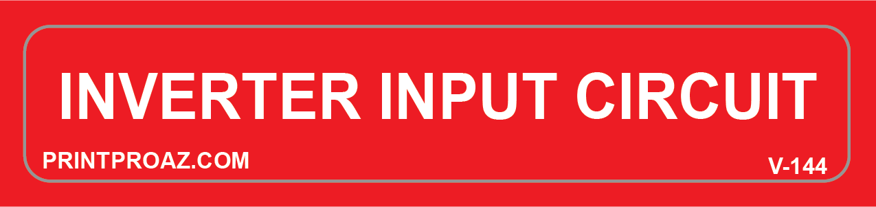 0.75X4 INVERTER INPUT CIRCUIT Vinyl V-144 Decal