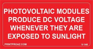 2X4 PHOTOVOLTAIC MODULES Vinyl V-146 Decal