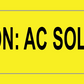 1.125X5.75 CAUTION: AC SOLAR VOLTAGE Vinyl V-156 Decal