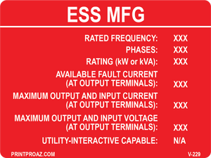 3x4 ESS MFG Vinyl V-229 Decal