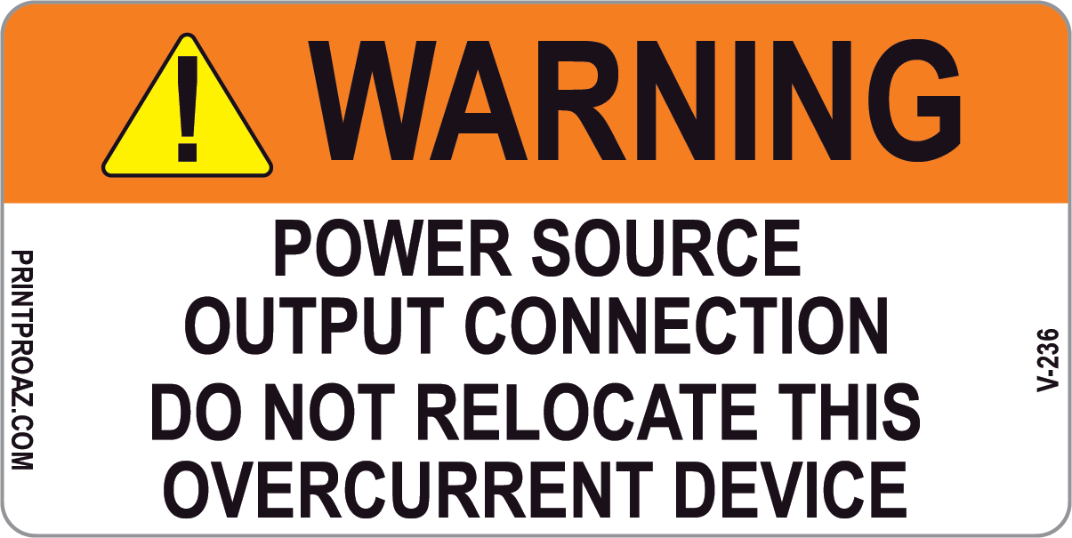 2x4 Power Source Output Connection Vinyl V-236 Decal