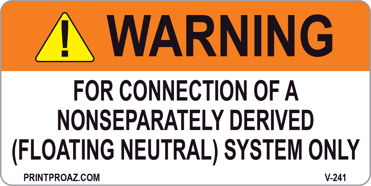 2x4 Solar Warning Sign Vinyl V-241 Decal