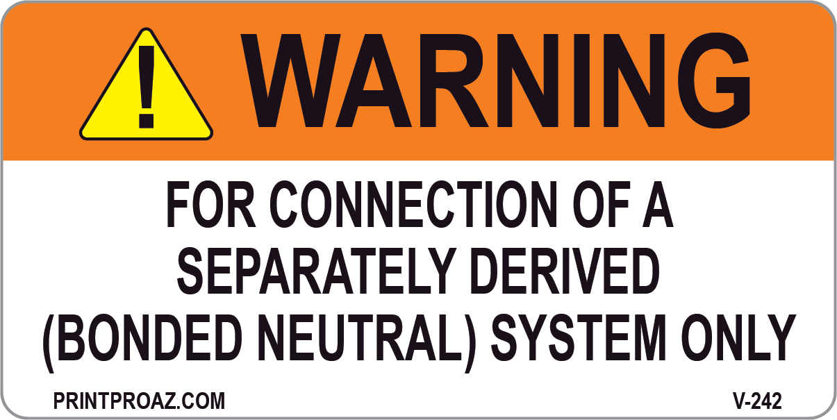 2x4 Solar Warning Sign Vinyl V-242 Decal