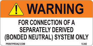 2x4 Solar Warning Sign Vinyl V-242 Decal