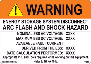 3.5x5 Solar Warning Sign Vinyl V-243 Decal