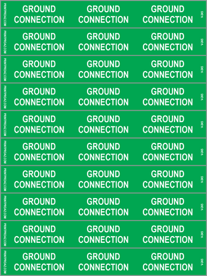 3.75x5 Electrical Identification Label Set Vinyl V-245 Decal