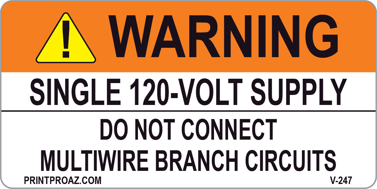 2x4 Solar Warning Sign Vinyl V-247 Decal