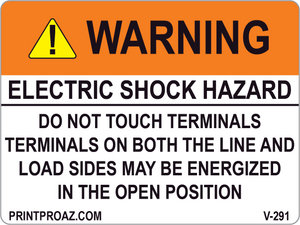 3x4 Solar Warning Label Vinyl V-291 Decal