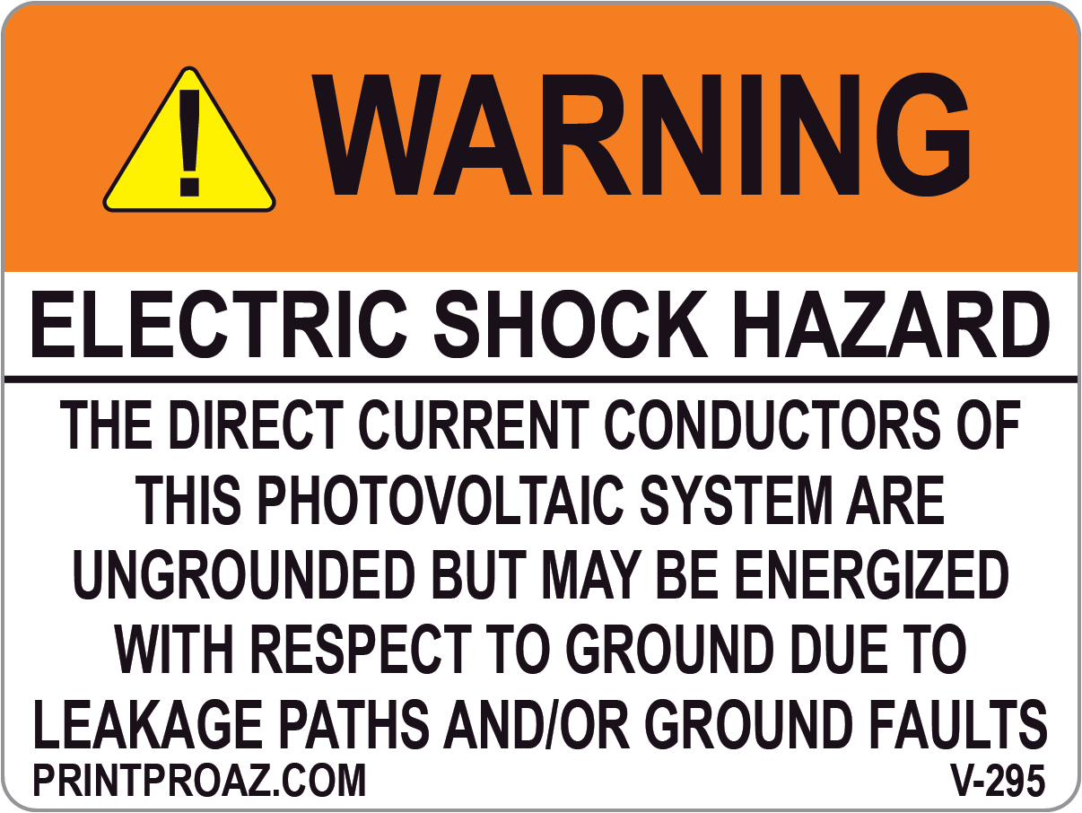 3x4 Solar Warning Label Vinyl V-295 Decal