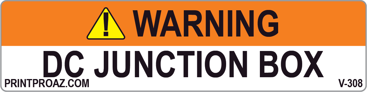 1X4 Solar Warning Label Vinyl V-308 Decal