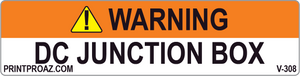 1X4 Solar Warning Label Vinyl V-308 Decal