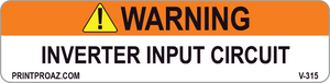 1X4 Solar Warning Label Vinyl V-315 Decal