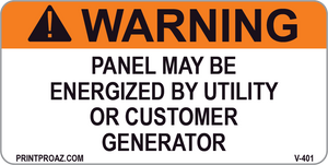 1.5X3 Solar Warning Label Vinyl V-401 Decal