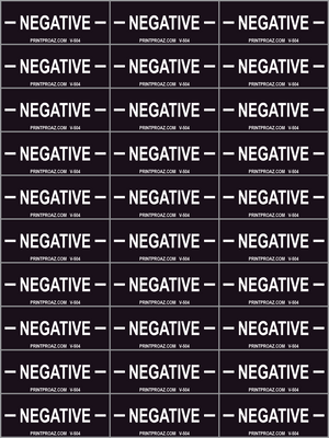 .5x1.25 X 30 Negative Electrical Identification Label Sheet Vinyl V-504 Decal