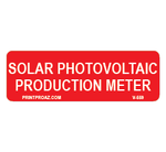 1x3 Solar PV Production Meter V-559 Decal Solar Labels