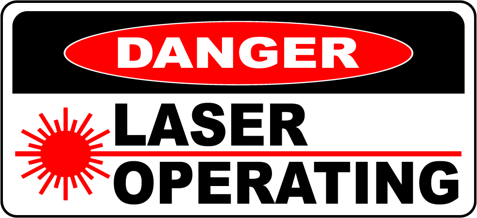 Danger Laser Operating Area Warning Safety Sign
