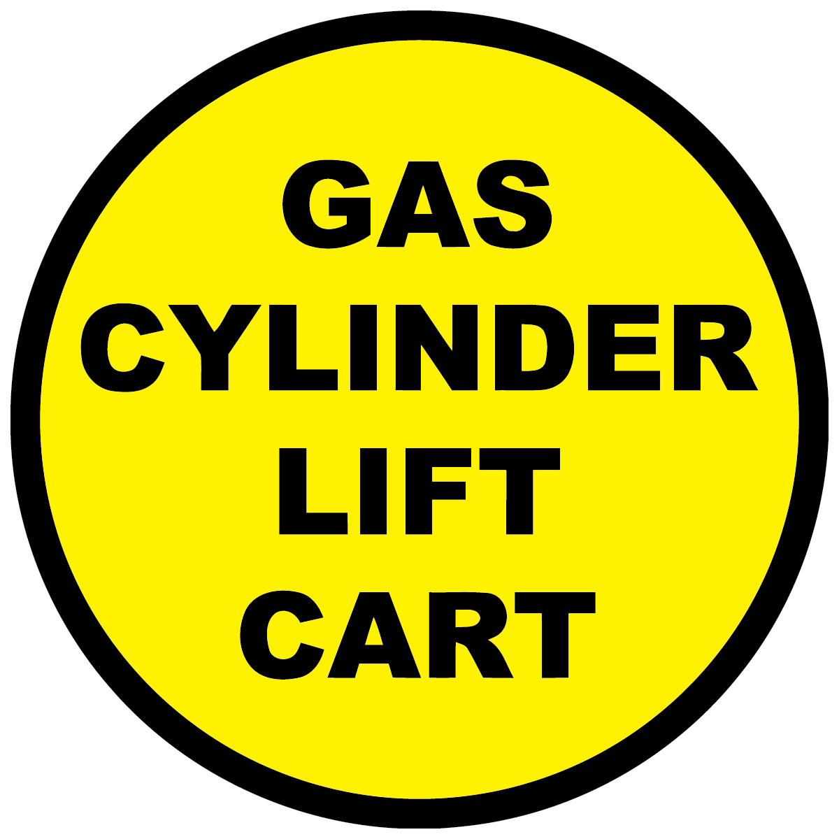 Gas Cylinder Lift Cart Floor Sign