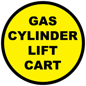 Gas Cylinder Lift Cart Floor Sign