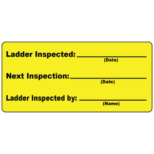 Ladder Inspection Vinyl Safety Label