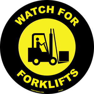 Watch for forklifts anti-slip floor safety sign