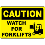 Caution watch for forklifts warehouse safety warning