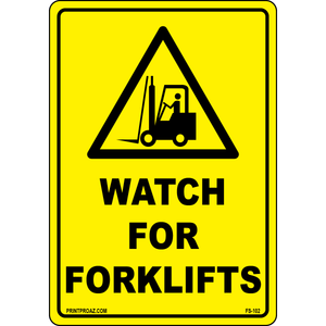 Watch forklifts anti-slip floor safety sign