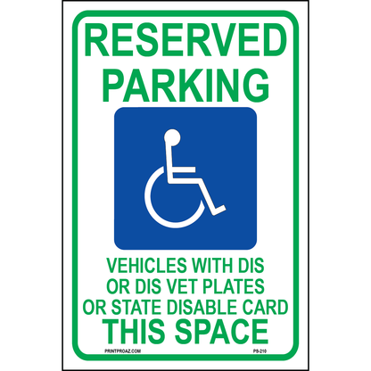 Wisconsin Accessible Parking Sign (This Space), Aluminum, PS-210
