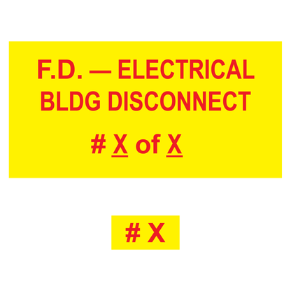 F.D. - Electrical Bldg Disconnect Bundle, Plastic, PV-491