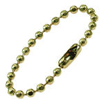 Brass beaded chain tag fasteners