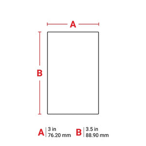 3.5x3 THTEP-178 Raised Panel Polyester Labels