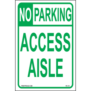 Hawaii Accessible Parking No Parking Access Aisle sign printed on durable rust-resistant aluminum for outdoor ADA compliance and accessible aisle enforcement